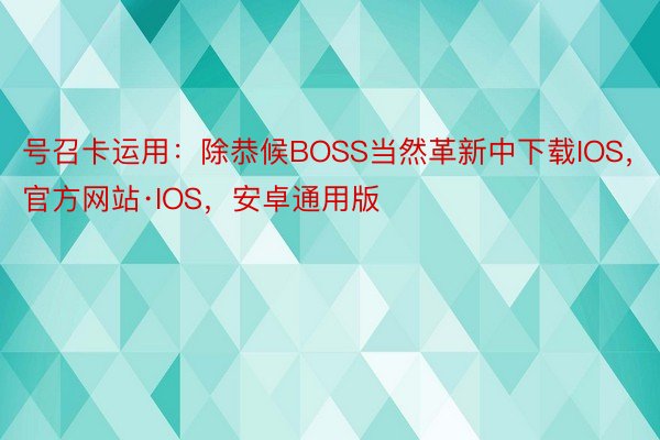 号召卡运用：除恭候BOSS当然革新中下载IOS，官方网站·IOS，安卓通用版